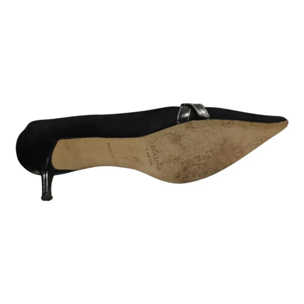 KATE SPADE Black Suede Pointy Toe Pumps Size 9.5M